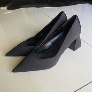 Zara block heel pumps